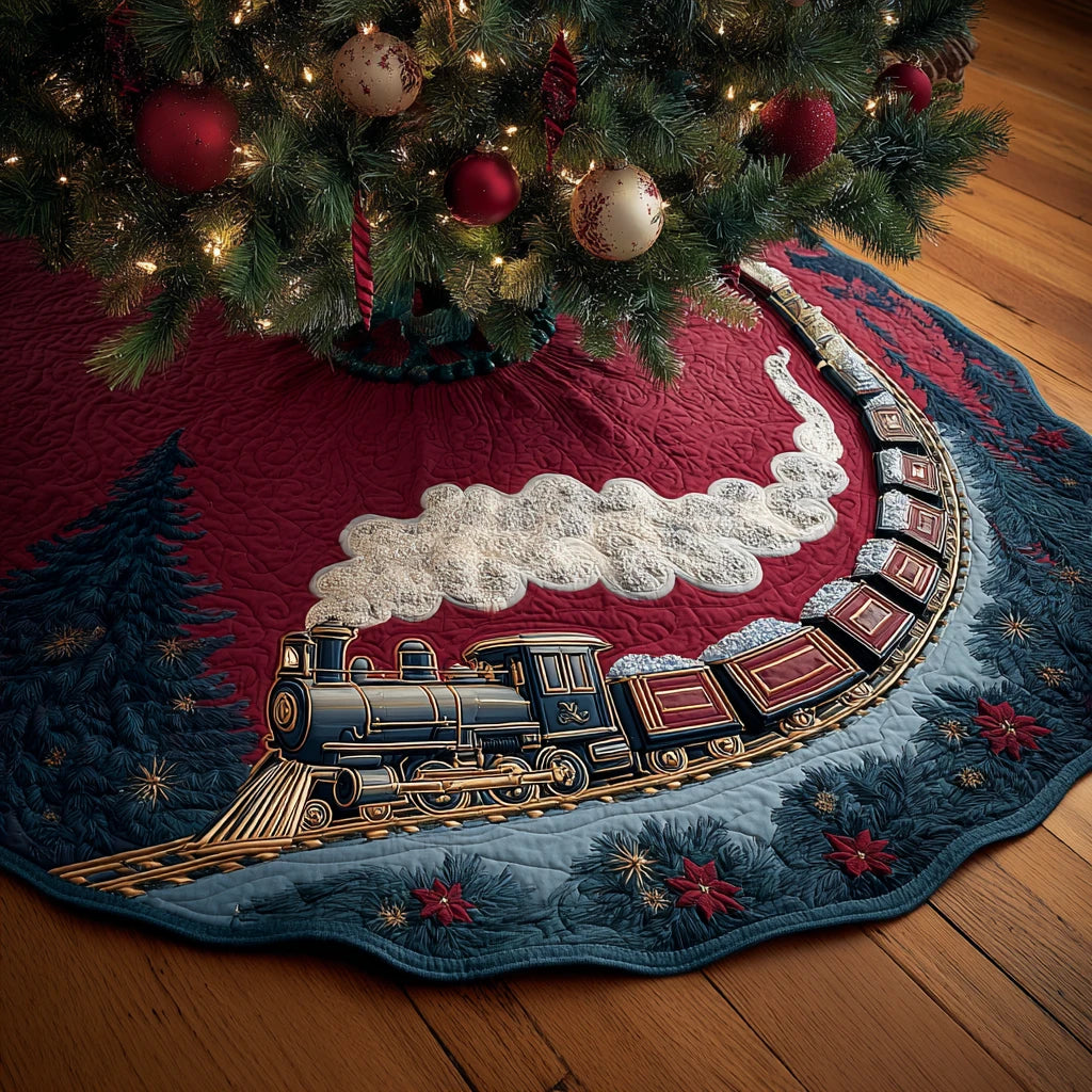 Holiday Journey Christmas Quilted Tree Skirt