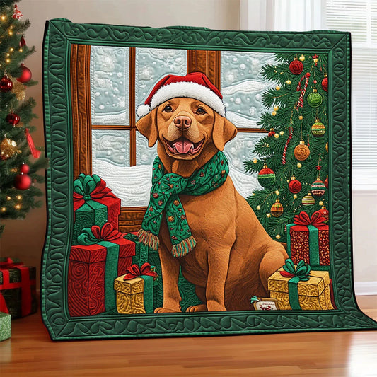 Holiday Labrador Quilt Blanket