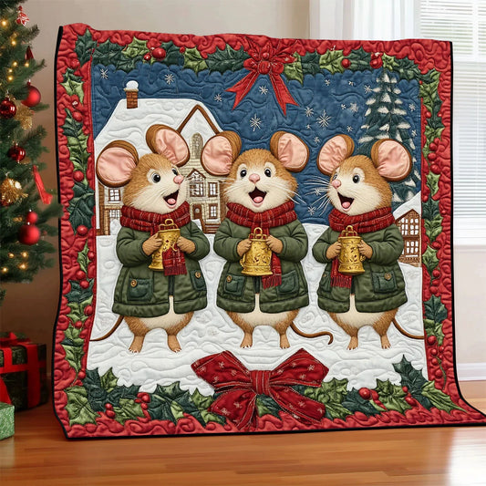 Holiday Mouse Singer Quilt Blanket