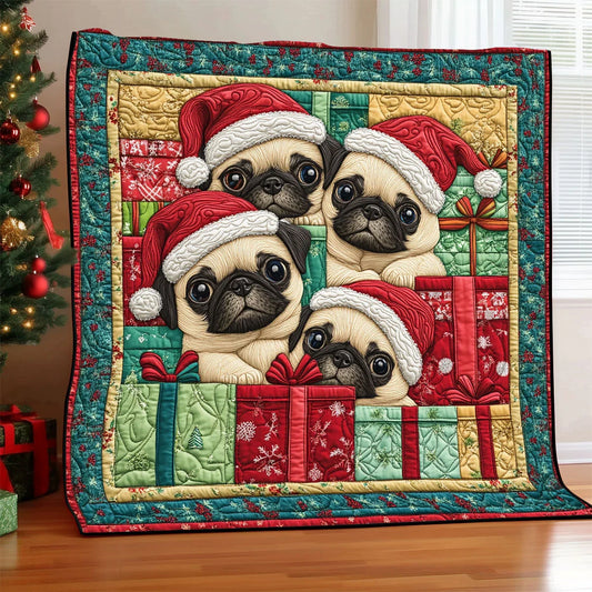 Holiday Paws Quilt Blanket