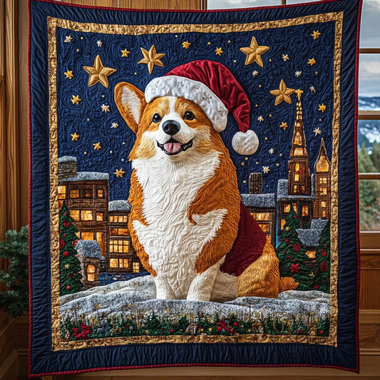 Holiday Pup Quilt Blanket