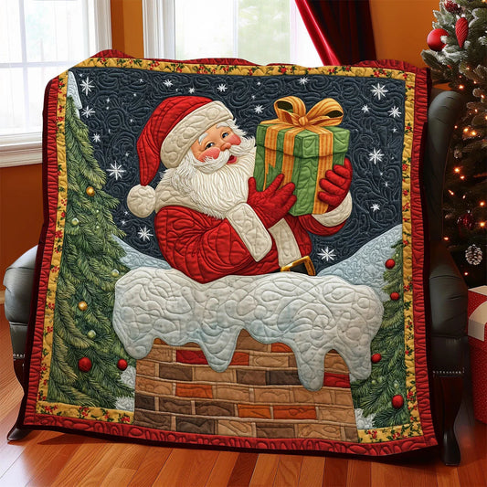 Holiday Santa Quilt Blanket