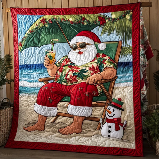 Holiday Santa Vibes Quilt Blanket