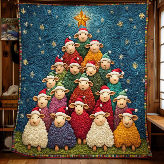 Holiday Sheep Quilt Blanket