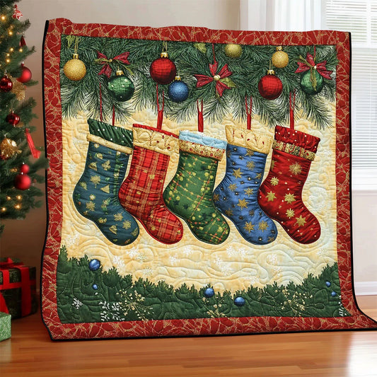 Holiday Stocking Quilt Blanket