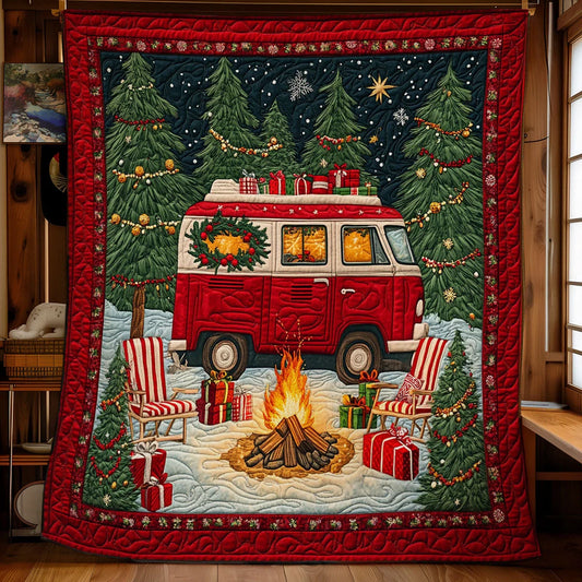 Holiday Van Quilt Blanket
