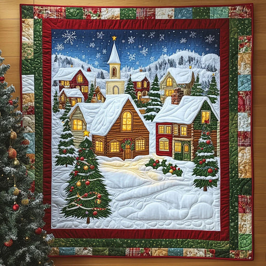 Holiday Village Quilt Blanket