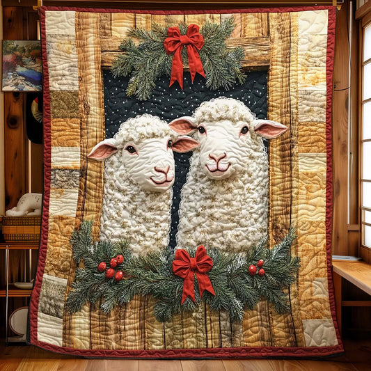 Holiday Wool Friends Quilt Blanket
