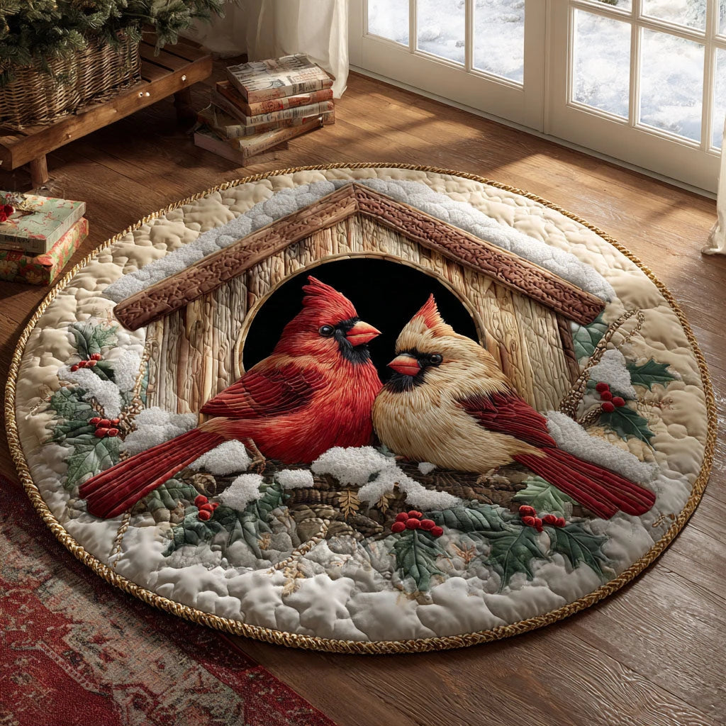 Holly Haven Quilted Round Mat