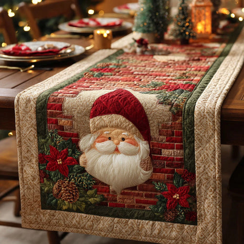 Holly Hearth Quilted Table Runner