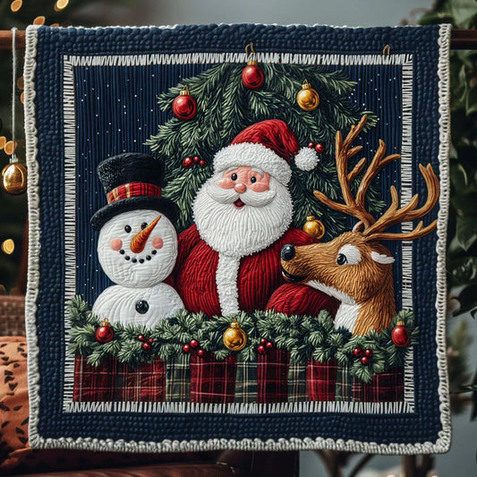 Holly Jolly Friends Quilt Blanket