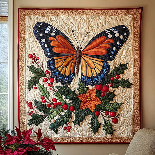 Holly Monarch Quilt Blanket