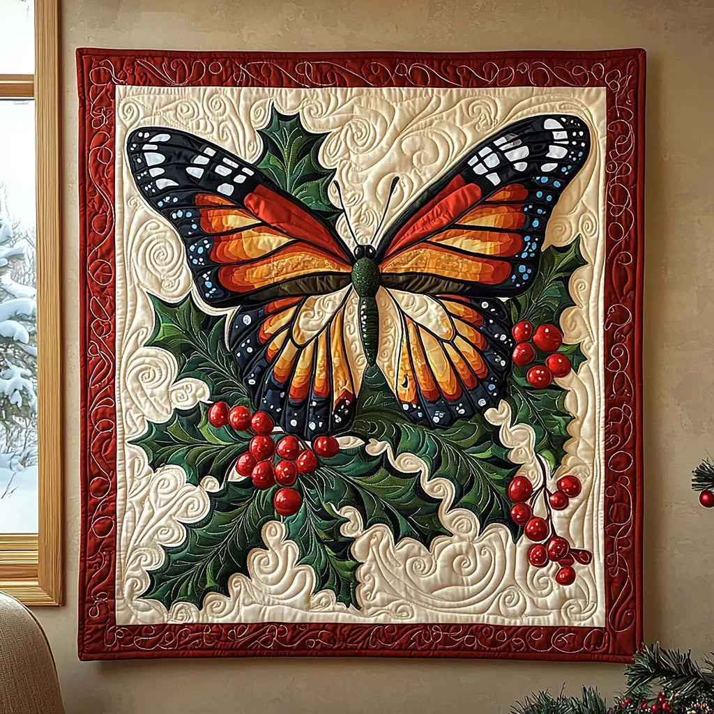 Holly Monarch Quilt Blanket