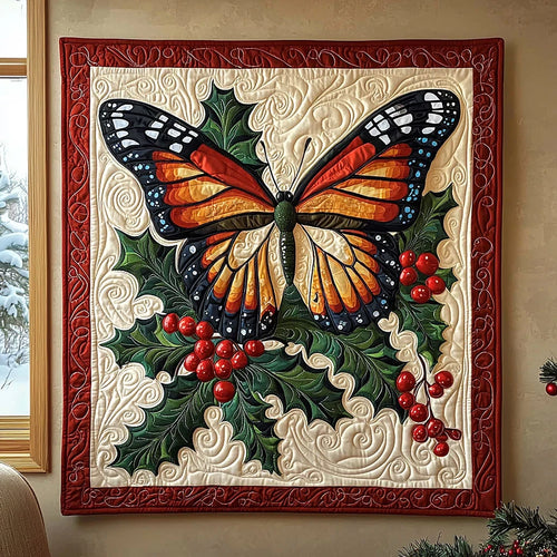 Holly Monarch Quilt Blanket
