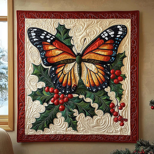 Holly Monarch Quilt Blanket