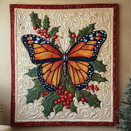 Holly Monarch Quilt Blanket