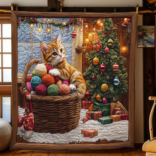 Holly Yarn And Whiskers Quilt Blanket