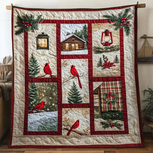 Holy Light Cardinal Quilt Blanket