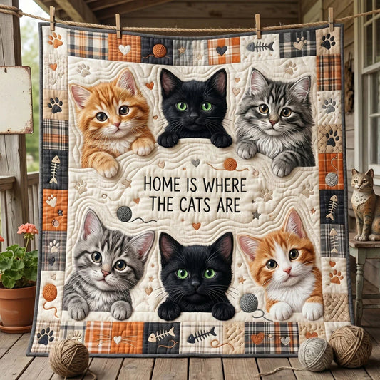 Home Of Paws Quilt Blanket