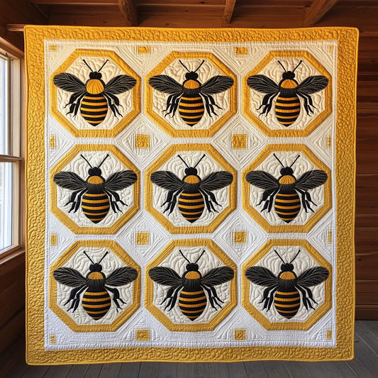 Honey Bee Charm Quilt Blanket