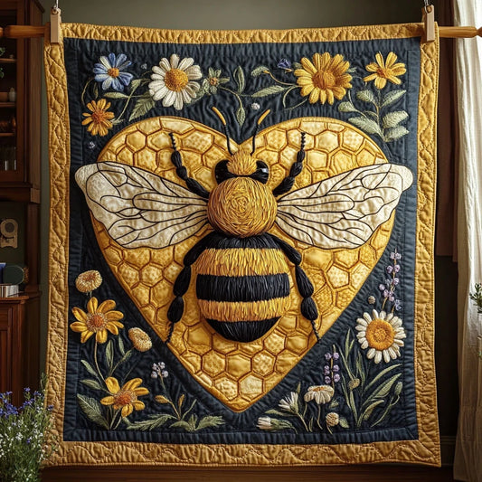 Honey Bee Love Quilt Blanket