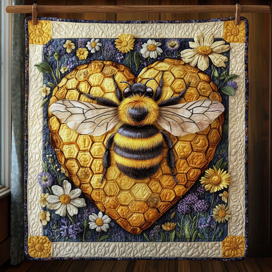 Honey Bee Love Quilt Blanket