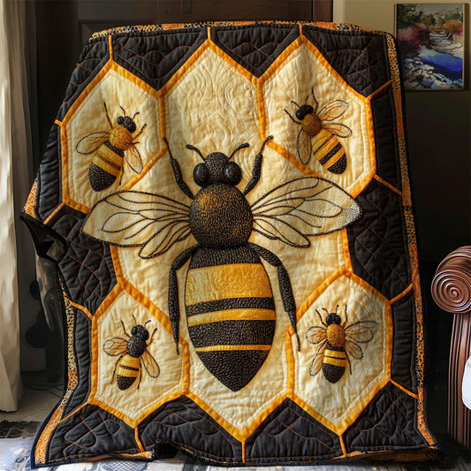 Honey Bee Quilt Blanket