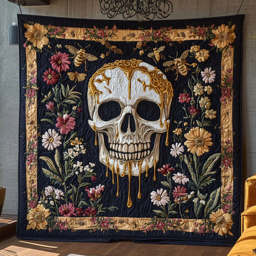 Honey Drop Skull Quilt Blanket