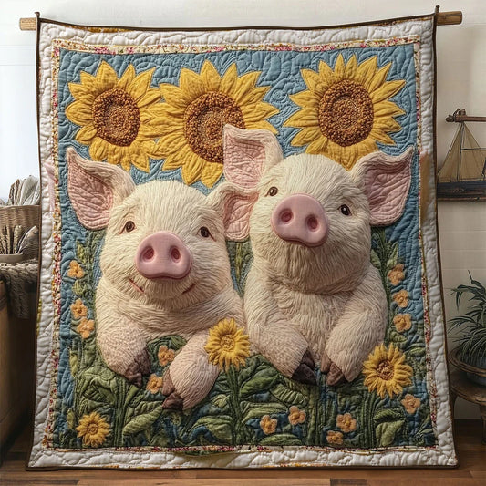 Honey Pig Quilt Blanket