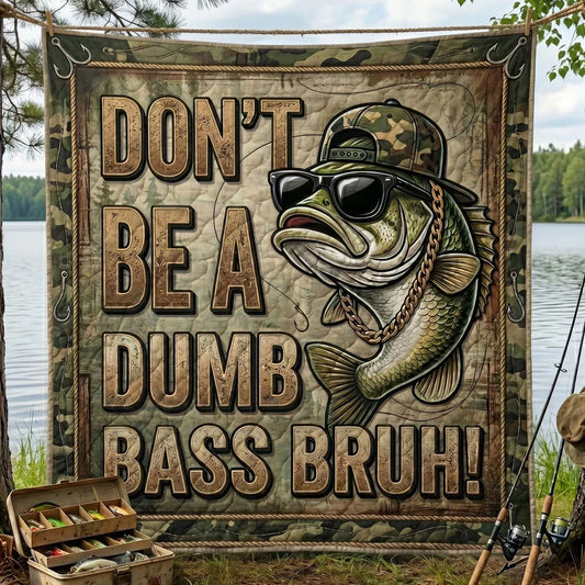 Hooked Humor Quilt Blanket