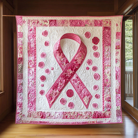 Hope Ribbon Quilt Blanket