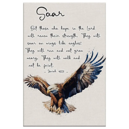 but those who hope in the lord will renew their strength isaiah 40 31 wall art canvas (view 2)