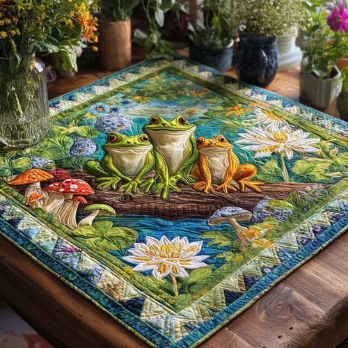 Hoppy Moments Quilted Table Topper