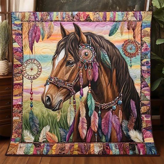 Horse Dreamcatcher Quilt Blanket
