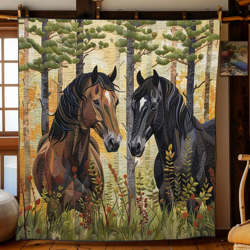 Horse Duo Quilt Blanket