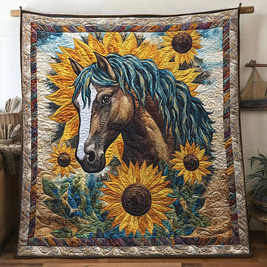 Horse Earthsong Quilt Blanket