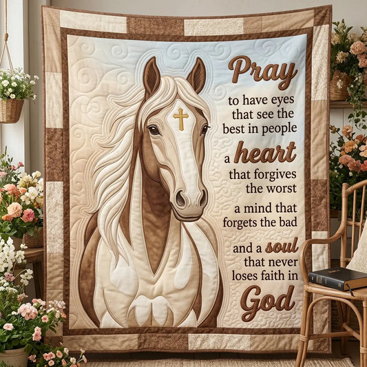 Horse Faith Quilt Blanket