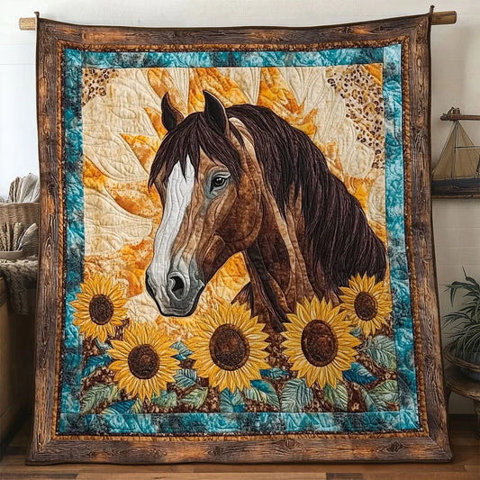 Horse Prairie Soul Quilt Blanket