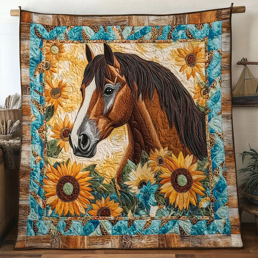 Horse Quiet Strength Quilt Blanket