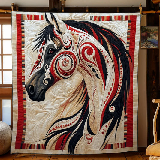 Horse Totem Motion Quilt Blanket