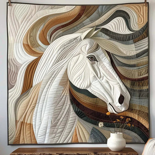 Horse Valley Quilt Blanket - Quilted Blanket by OtterMia