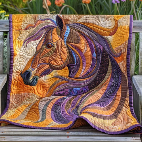 Horse Wonder Quilt Blanket - Quilted Blanket by OtterMia
