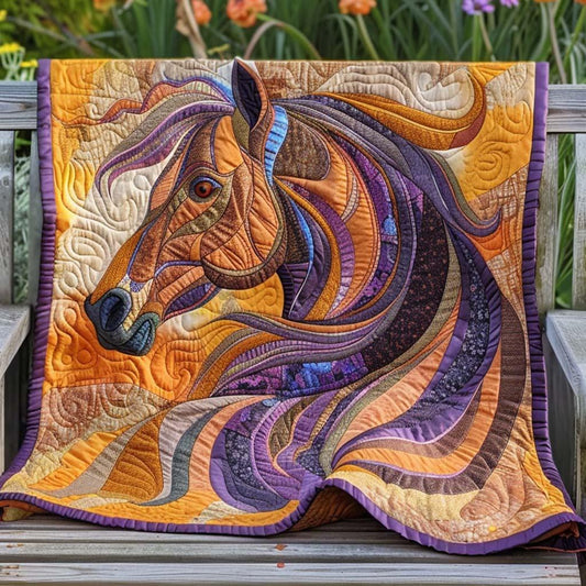 Horse Wonder Quilt Blanket - Quilted Blanket by OtterMia