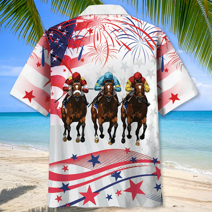 Horse Racing Festive Hawaiian Shirt