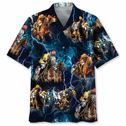 Horse Racing Thunder Hawaiian Shirt