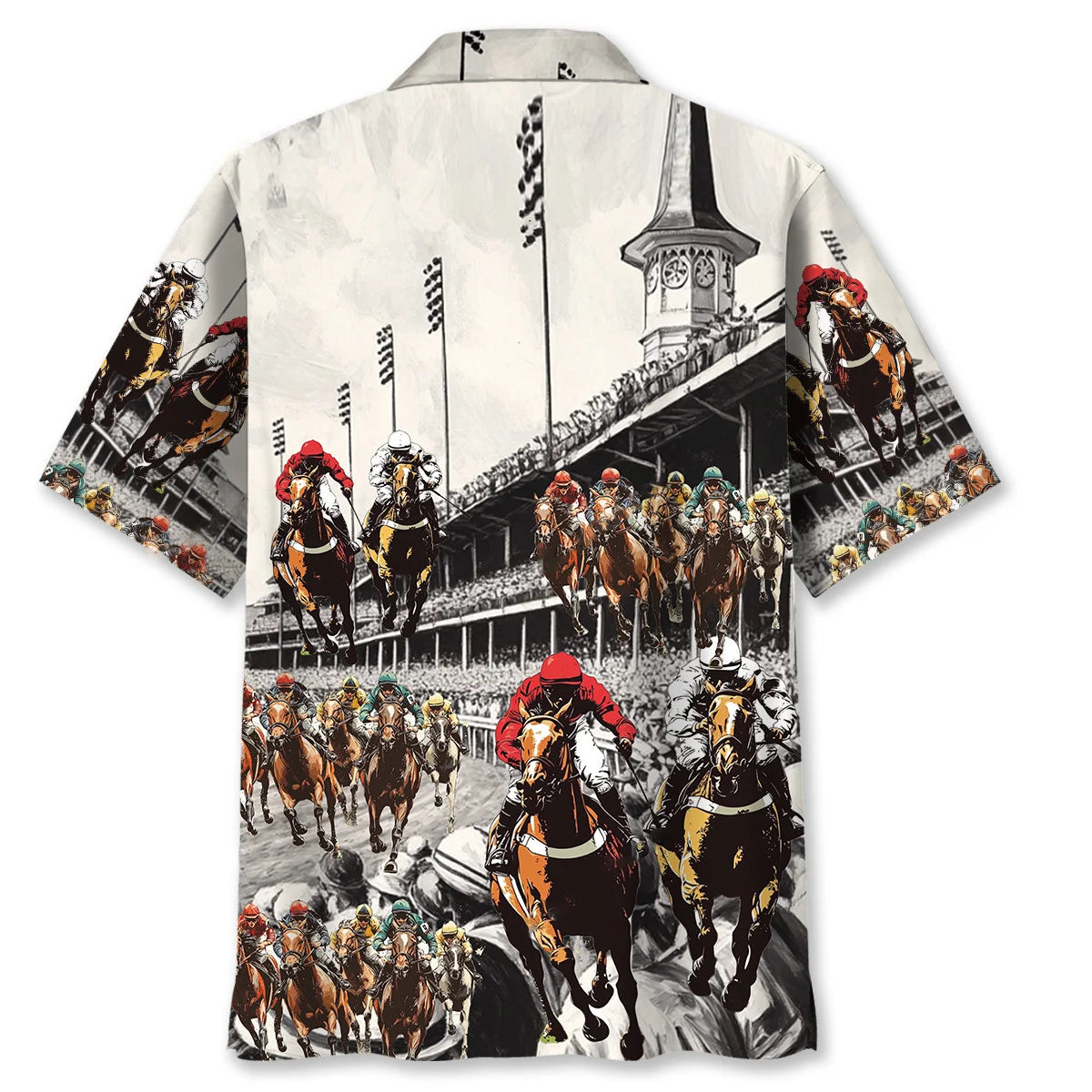 Horse Racing Vintage Racecourse Hawaiian Shirt