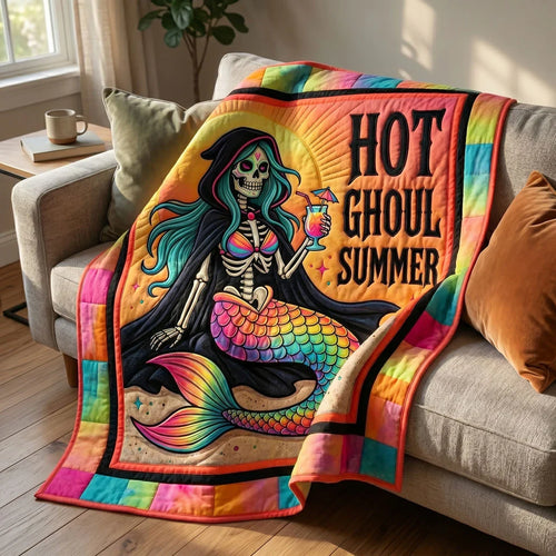 Hot Ghoul Summer Quilt Blanket