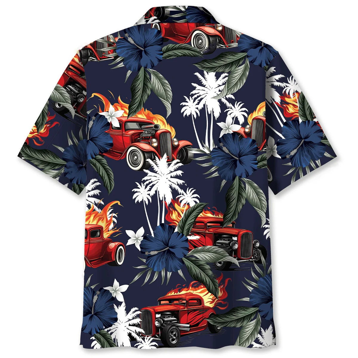 Rod Fire Blue Tropical Hawaiian Shirt