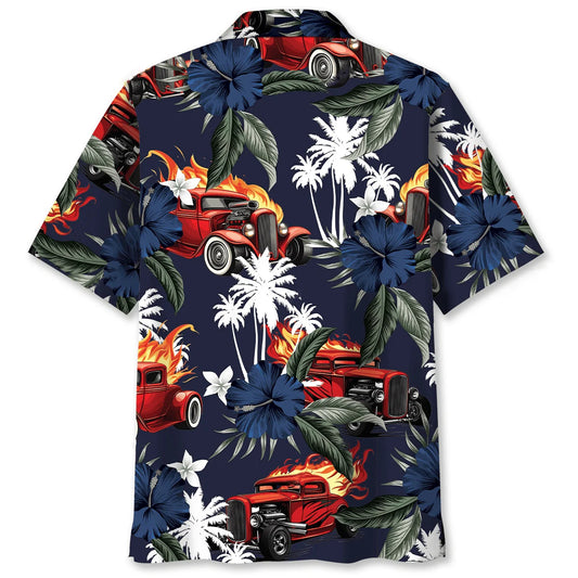 Rod Fire Blue Tropical Hawaiian Shirt - S - hawaiian shirt