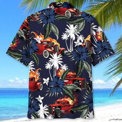 Rod Fire Blue Tropical Hawaiian Shirt